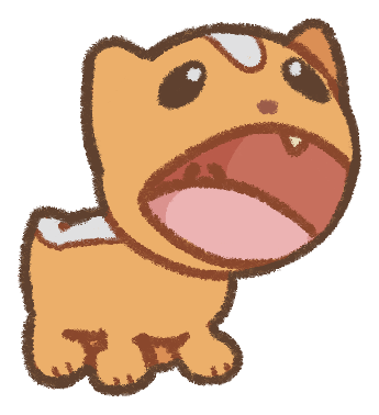 a small tabby kitten-like creature with a muppety mouth